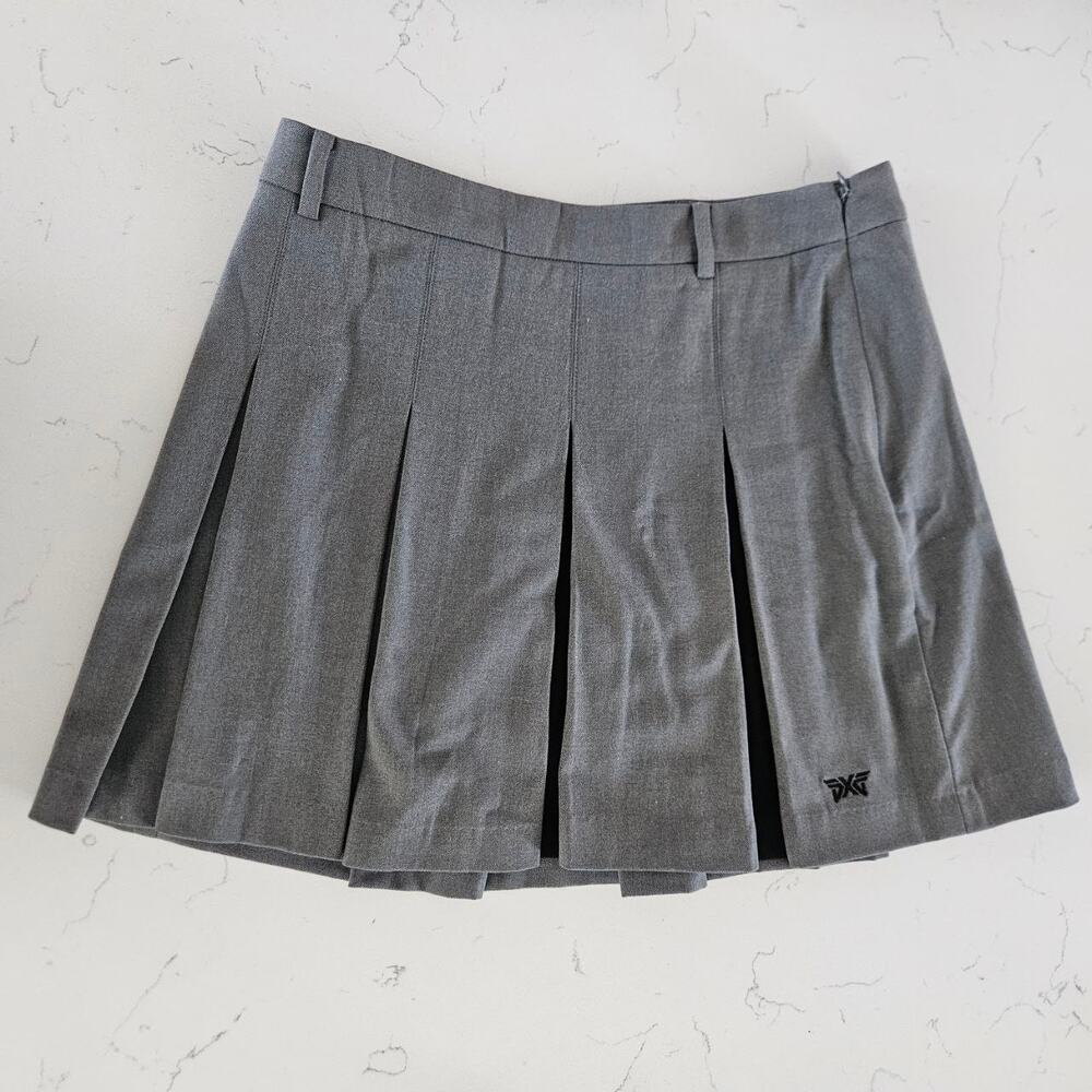 PXG Women's Gray Pleated Golf Skort Skirt Stretch Athletic Performance Size M